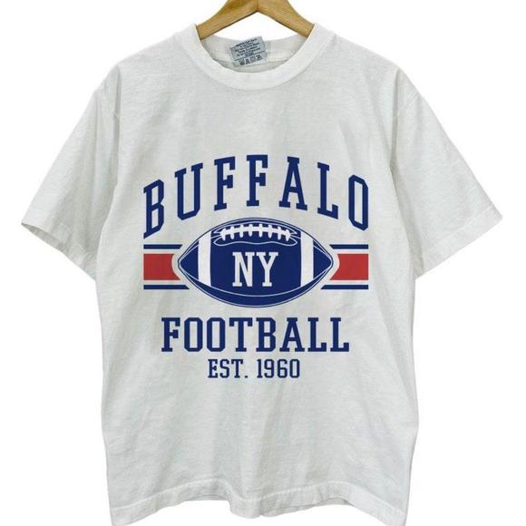 Tops - 1960 Buffalo Football Bills Retro Style Bills Football Buffalo Shirt Retro Tee